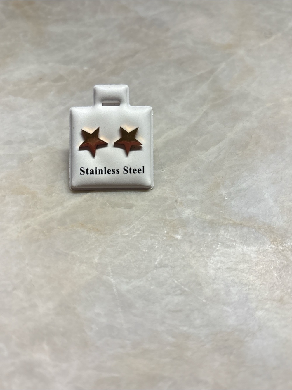 Star Stud Stainless Steel Earrings - Gold Tone